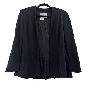 Vintage Daymor Couture by C. Mercedes Ferreira Womens Black Open Blazer Jacket 8